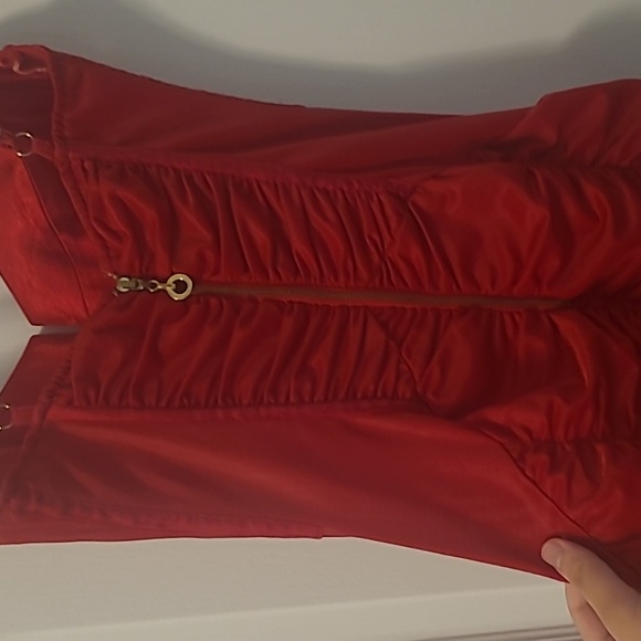 Bebe Y2k Mini Vibrant Red Bodycon Dress Size XSmall - Picture 7 of 11